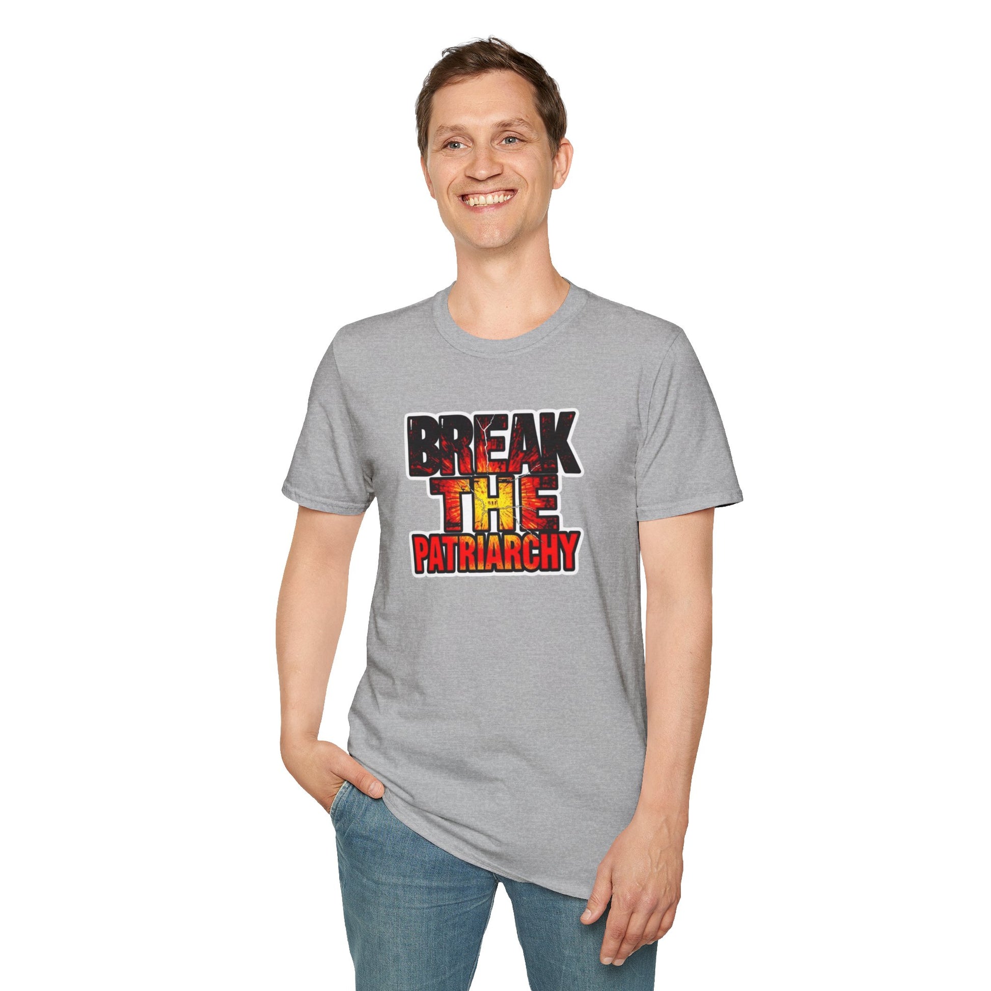 Break the Patriarchy Unisex Softstyle T-Shirt - Empowerment Wear for Social Change
