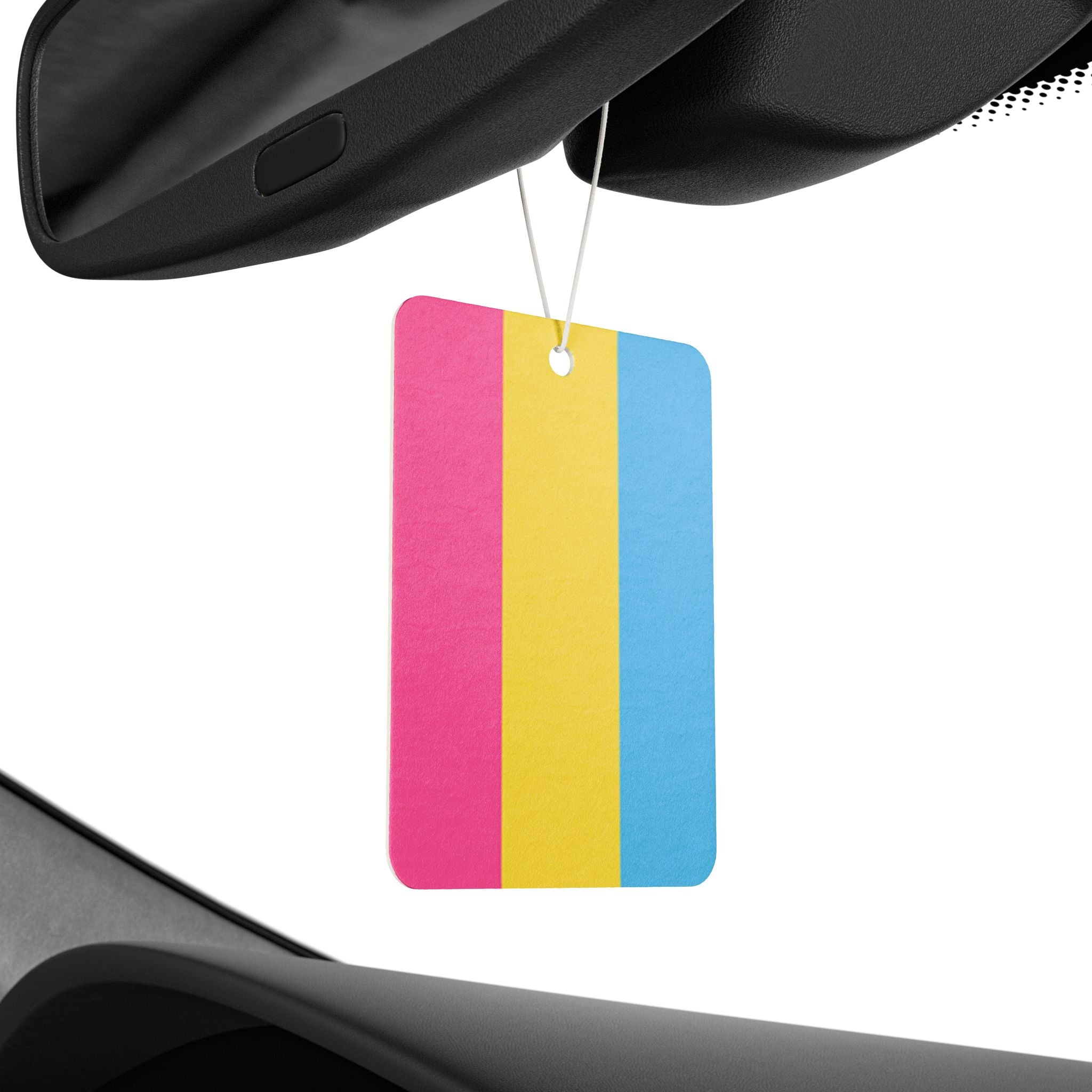 Pansexual Pride Flag Car Air Freshener - Eclectic and Aromatic