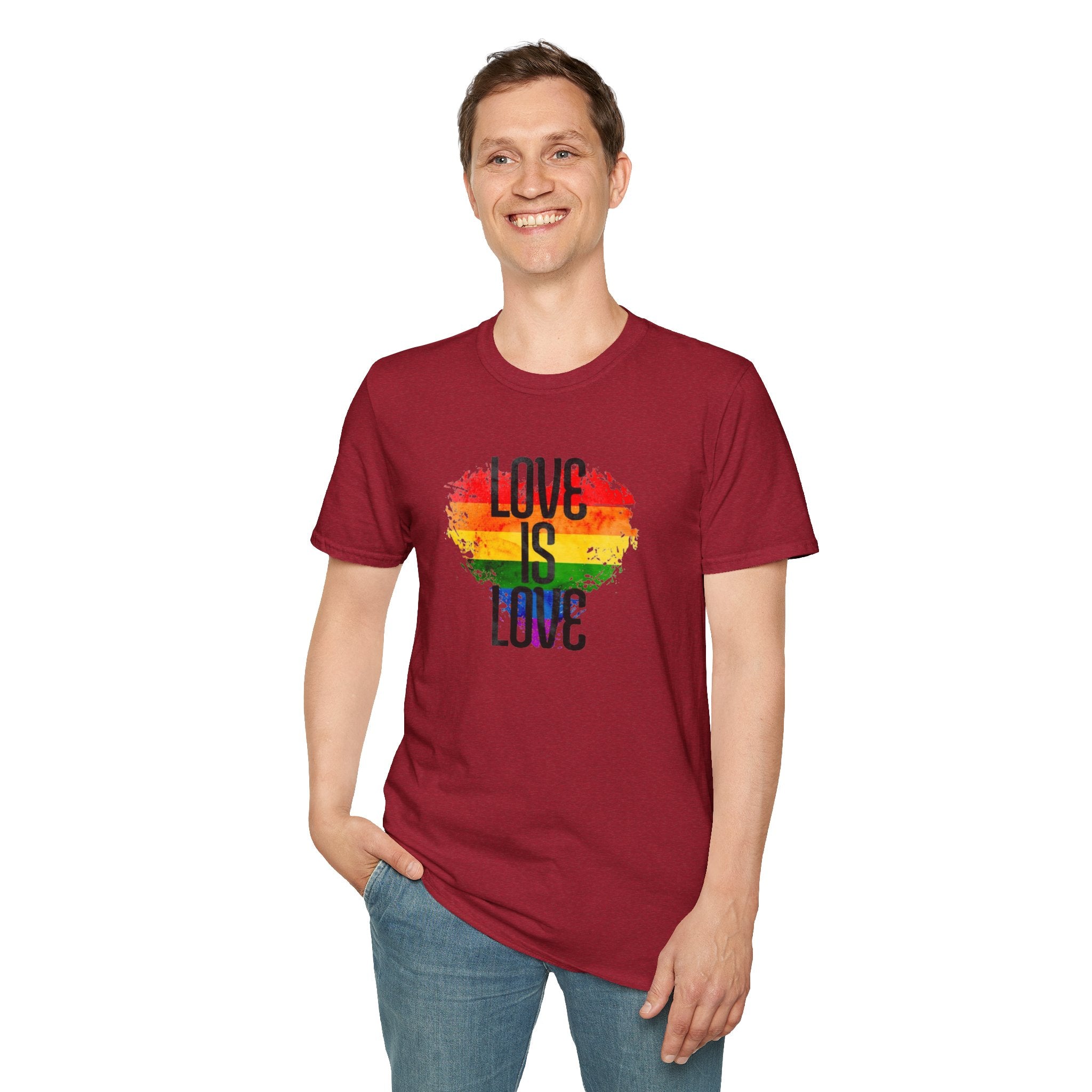 Pride Love Is Love Unisex Softstyle T-Shirt - EqualiTees.Me
