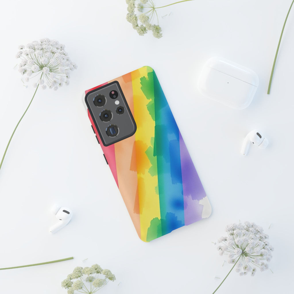 Rainbow Watercolor Art Tough Cases For Android & iPhone