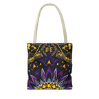 Purple & Yellow Design Tote Bag