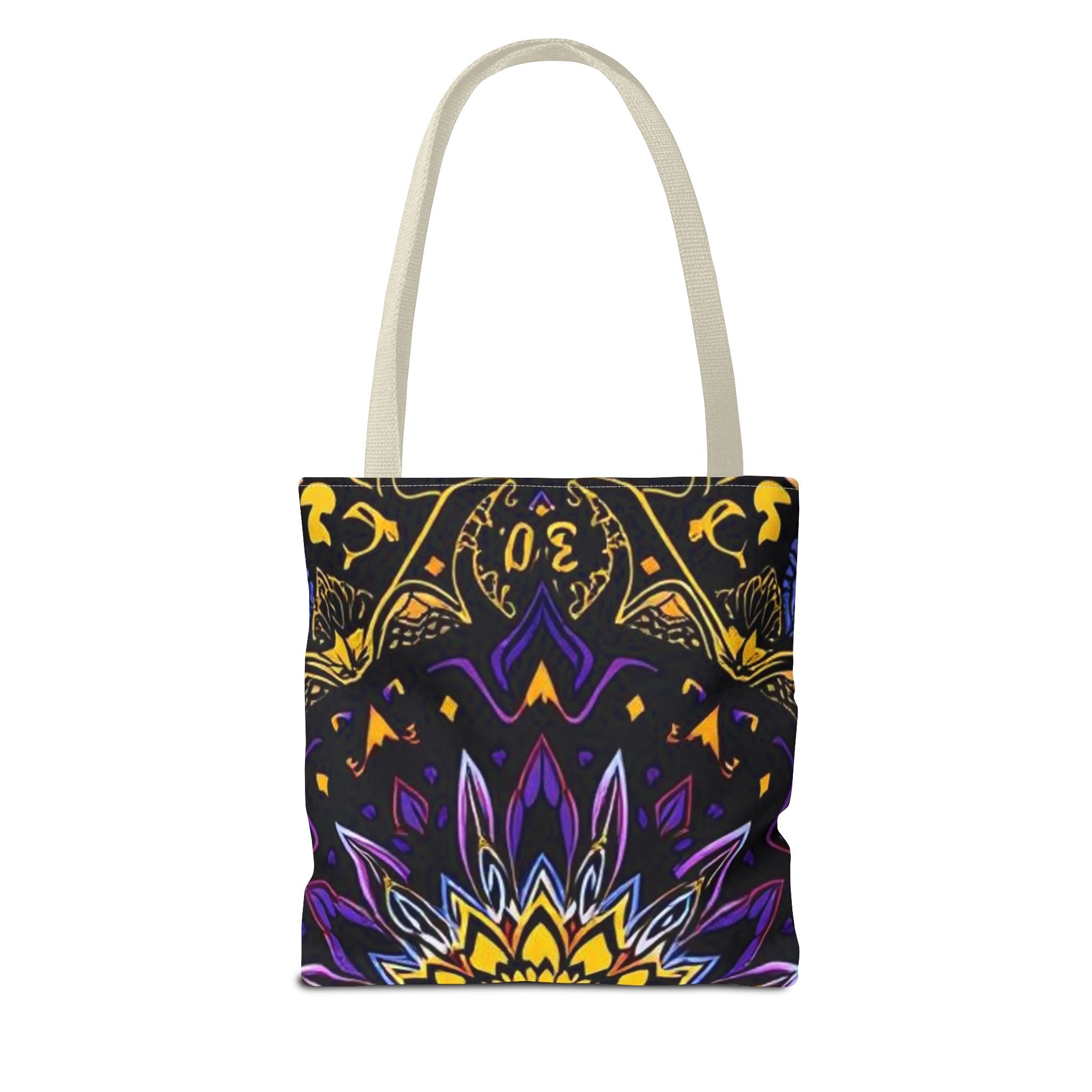 Purple & Yellow Design Tote Bag