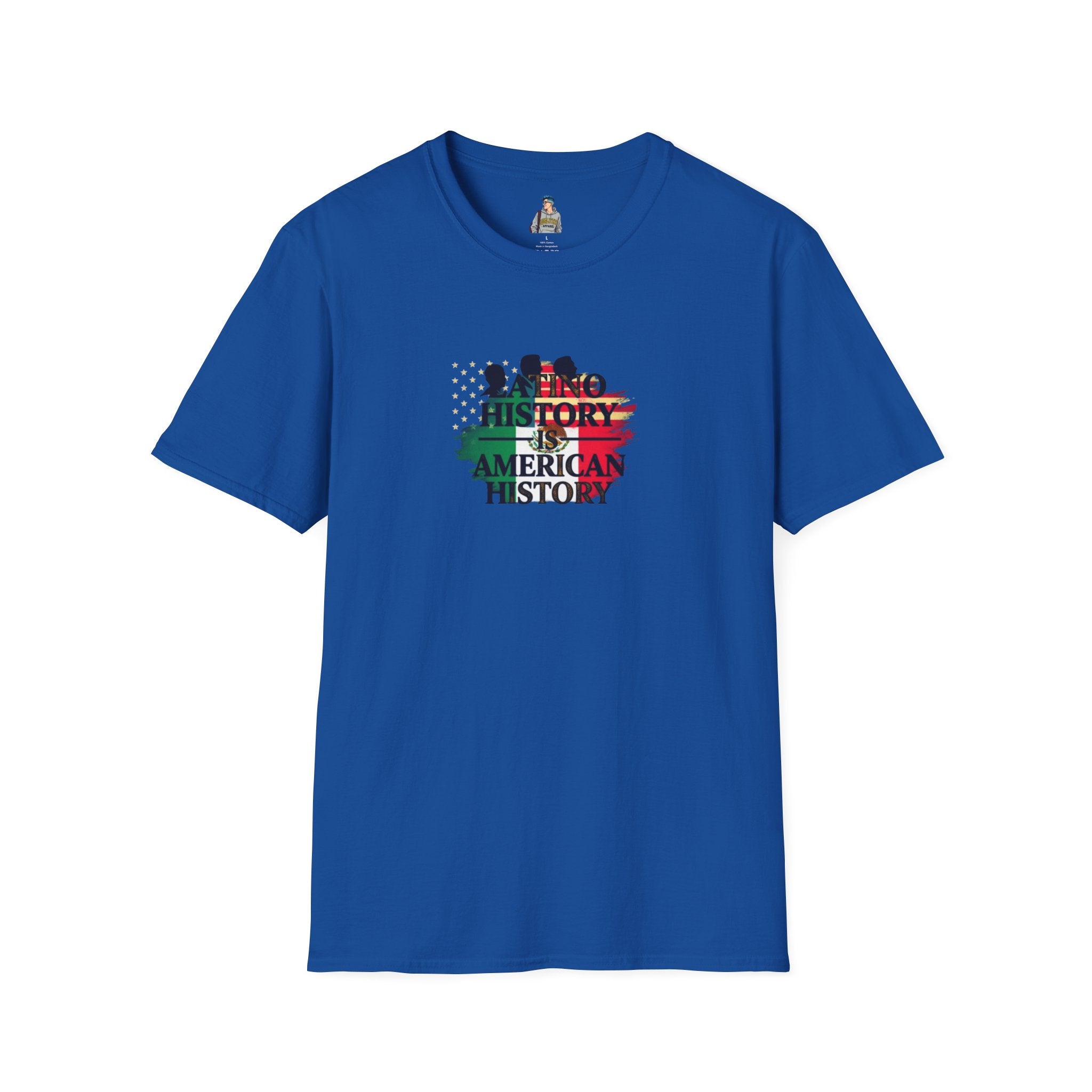Unisex Softstyle T-Shirt - 'Latino History is American History' Graphic Tee