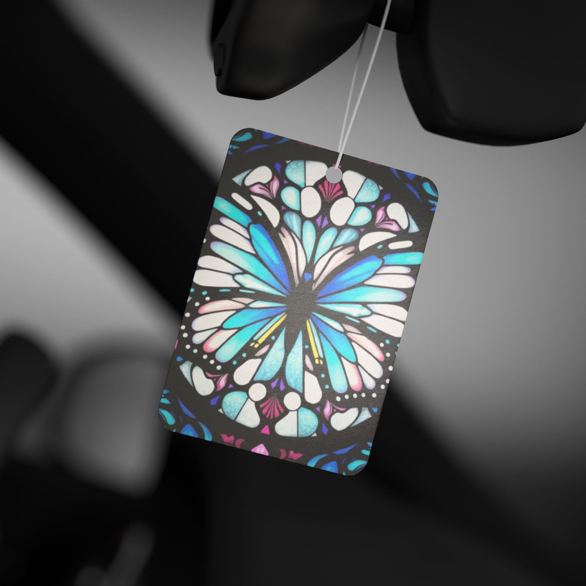 Stained Glass Butterfly Design - Car Air Freshener - Eclectic and Aromatic