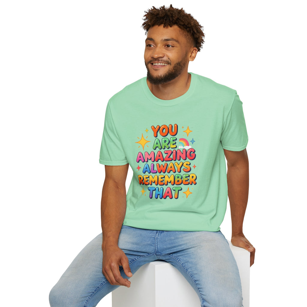 You Are Amazing T-Shirt — Colorful Inspirational Graphic Tee