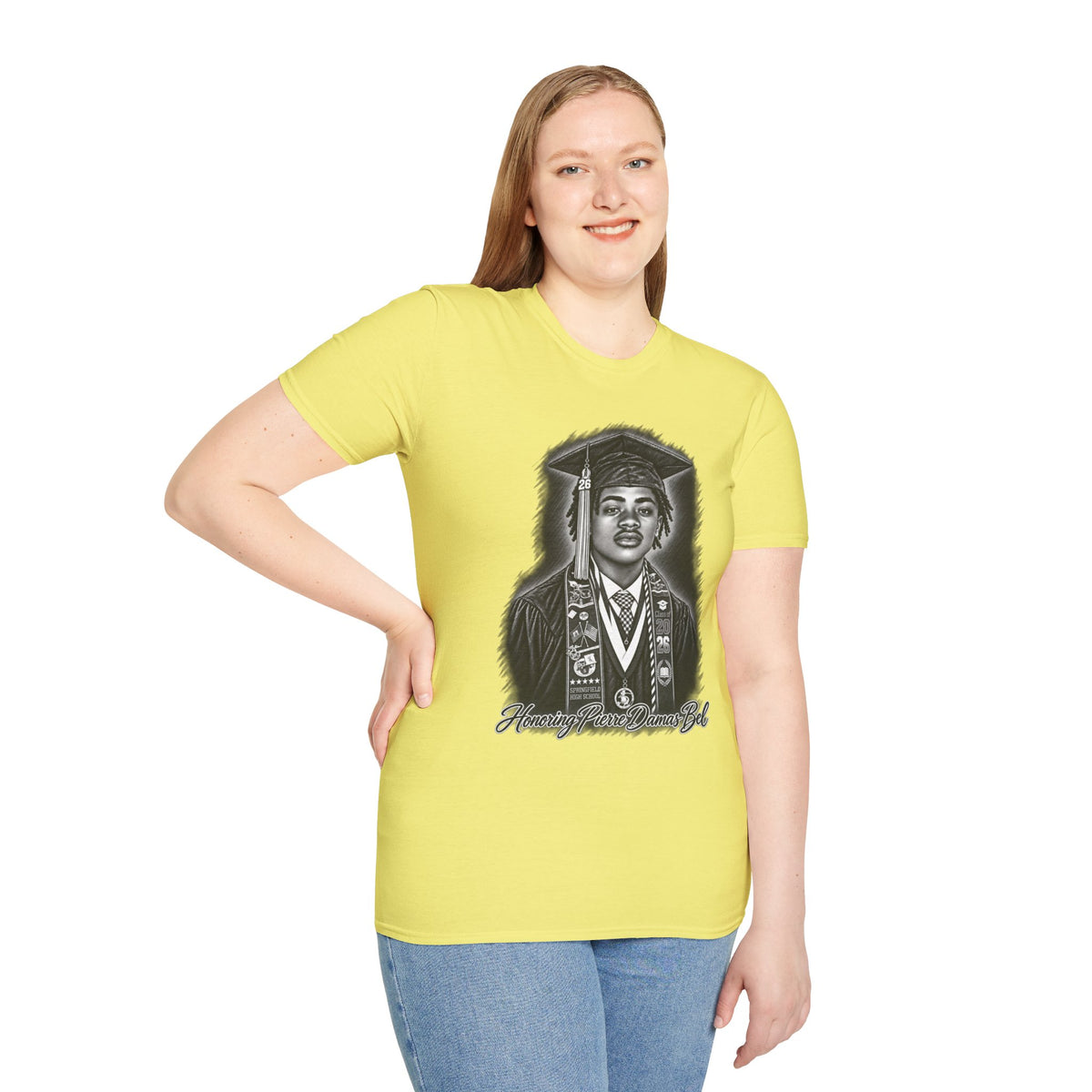 Portrait Front and Back - In Memory of Pierre Damas Bel T-Shirt