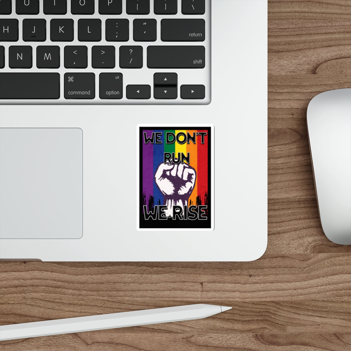 Empowerment Die-Cut Stickers | "We Don't Run, We Rise" | LGBTQ+ Pride Decals