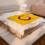 Intersex Pride Flag - Bright and Soft Velveteen Plush Blanket