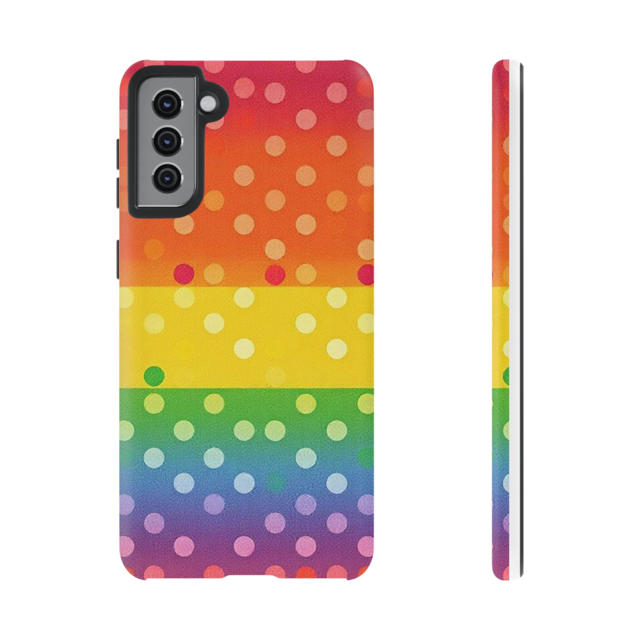 Rainbow Polka-Dot Tough Case for Android