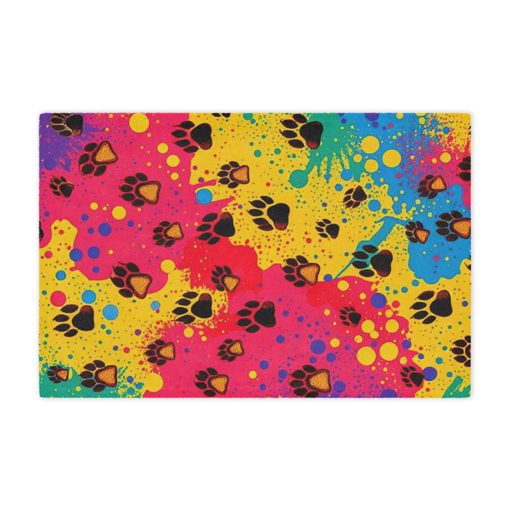 Colorful Puppy Paws - Microfiber Blanket