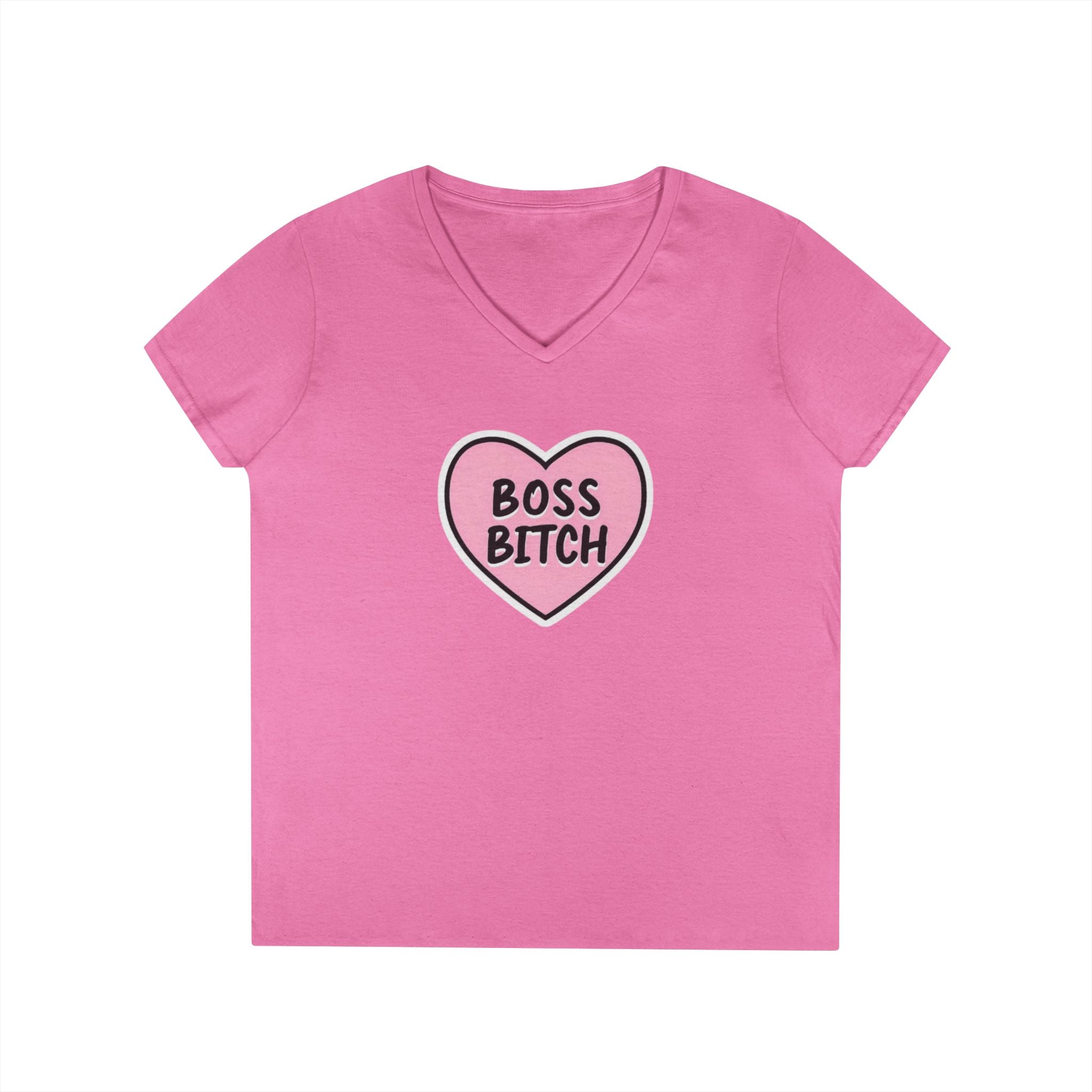 Boss Bitch Ladies' V-Neck T-Shirt | Empowering Casual Wear