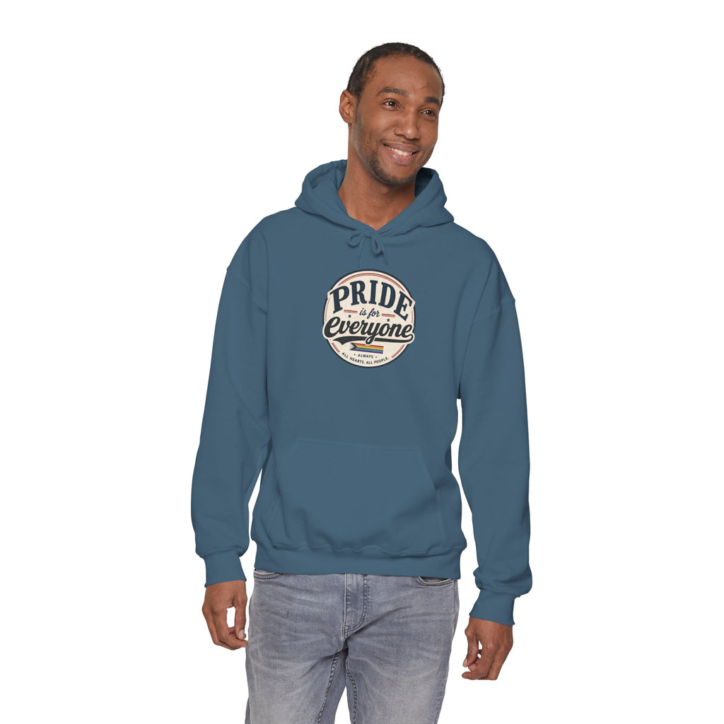 Pride Is For Everyone Pullover Hoodie — Vintage Graphic Inclusivity Sweatshirt