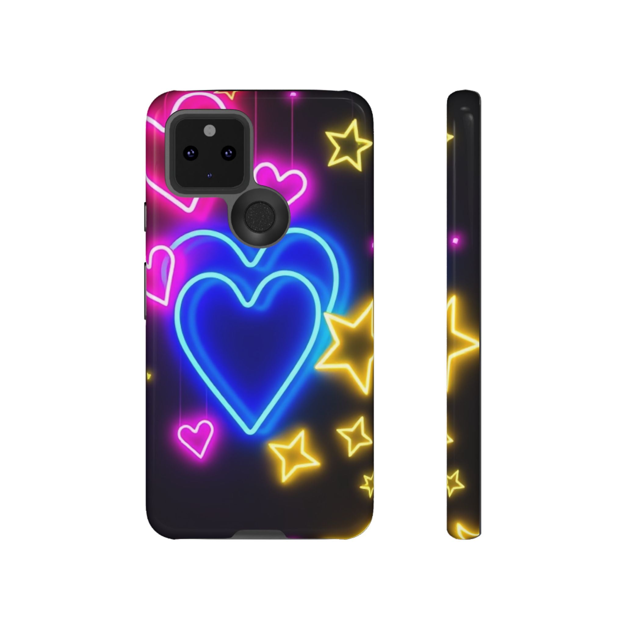 Android OR iPhone Compatible Cases - Neon Love Design - Unique Tough Cases