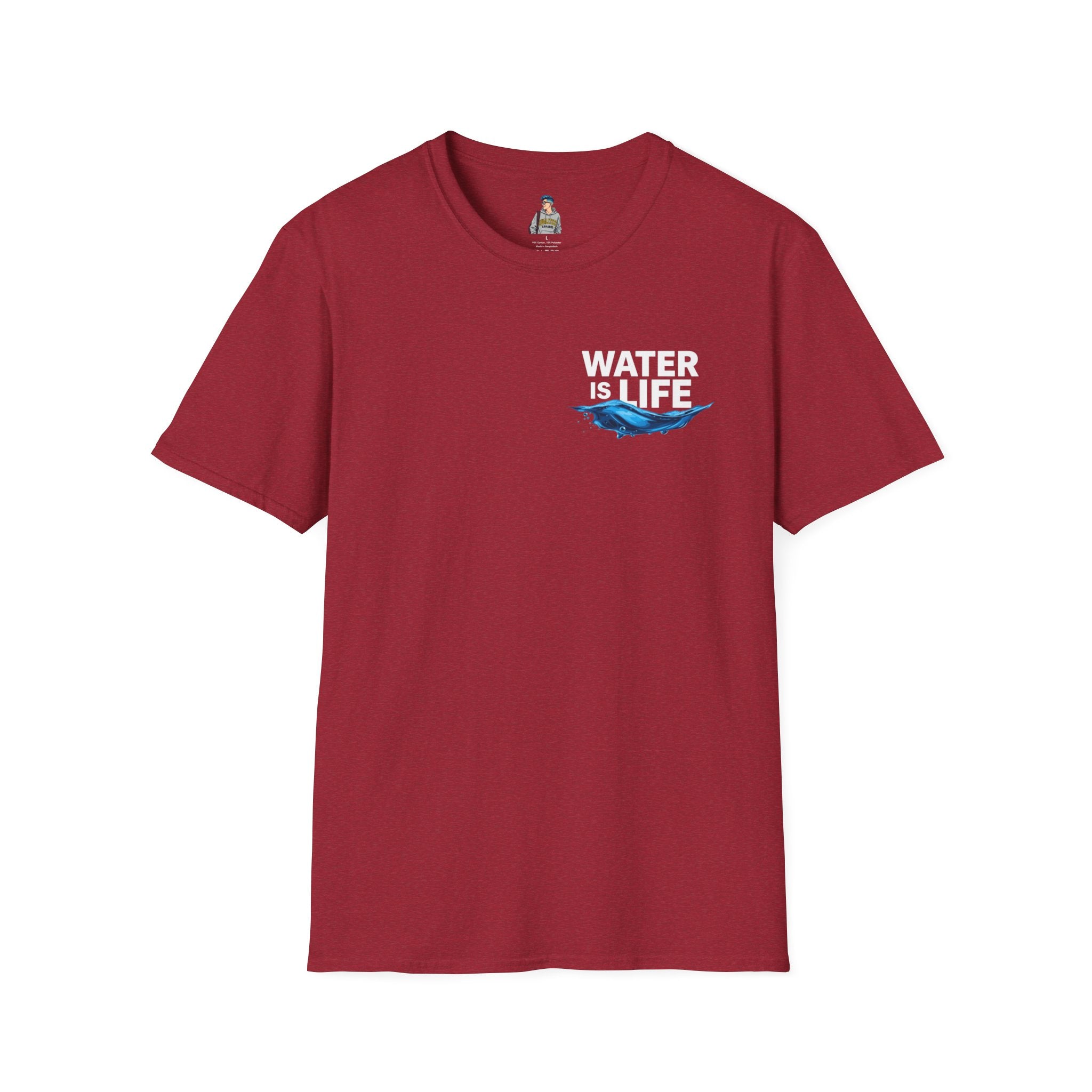 Water is Life Unisex T-Shirt | Eco-Friendly Tee for Environmentalists, Beach Lovers, Awareness Campaigns, Gifting