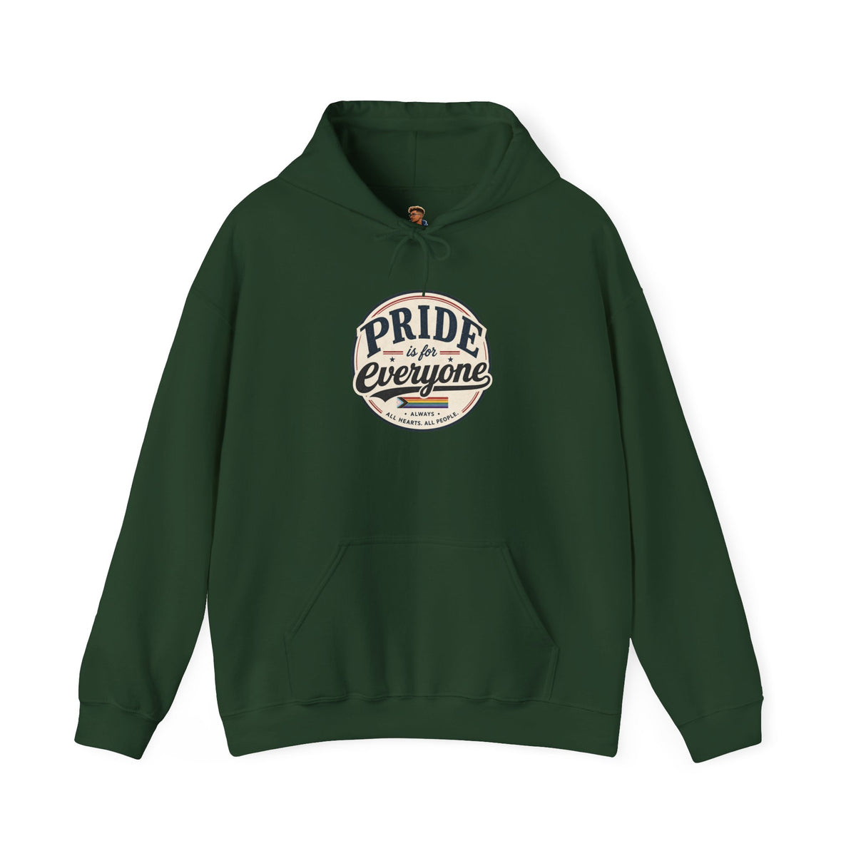 Pride Is For Everyone Pullover Hoodie — Vintage Graphic Inclusivity Sweatshirt