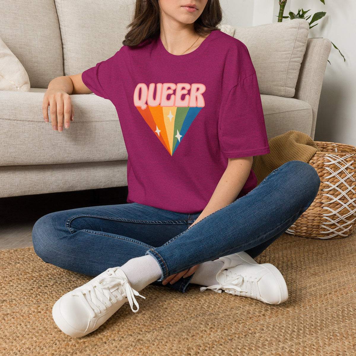 Queer Rainbow Sparkle Pride Tree Las Vegas T-Shirt