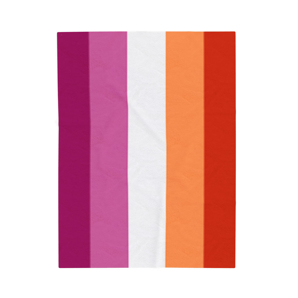 Lesbian Pride Flag - Vibrant Velveteen Plush Blanket