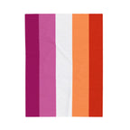Lesbian Pride Flag - Vibrant Velveteen Plush Blanket