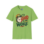 T-Shirt — "It's Good To Be Woke" Graphic Tee (Alarm Clock Design)