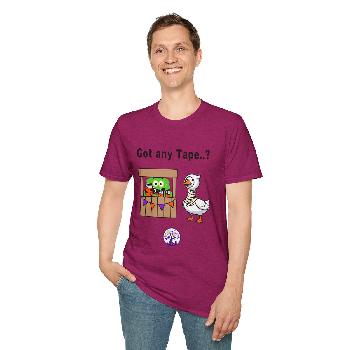 Got any Tape..? Funny Goose & Frog Market T-Shirt — Cute Animal Humor Tee