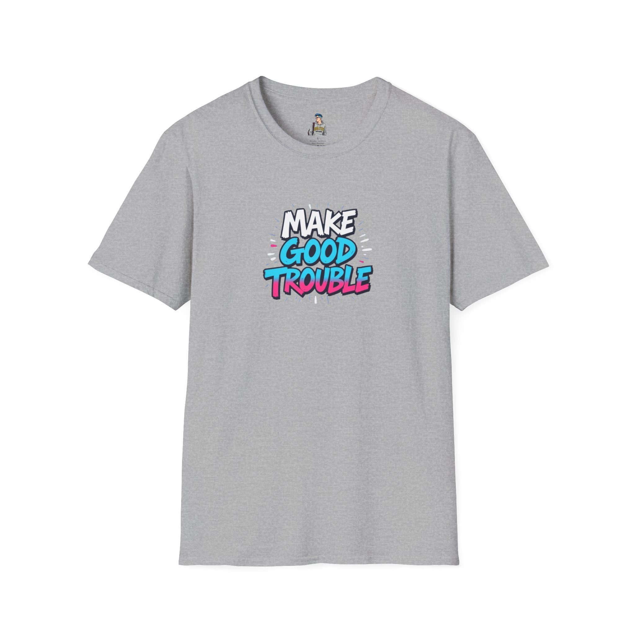Make Good Trouble Trans Colors Graphic Unisex T-Shirt - Bold Statement Tee for Activists & Dreamers