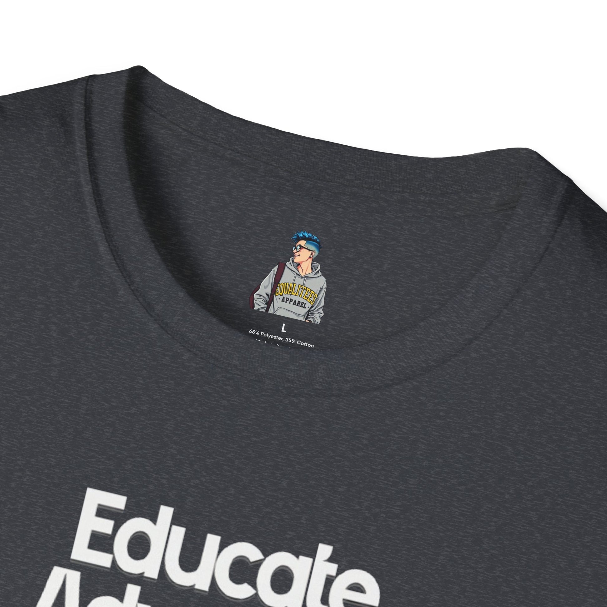 Educate. Advocate. Celebrate. Minimalist Pride T-Shirt
