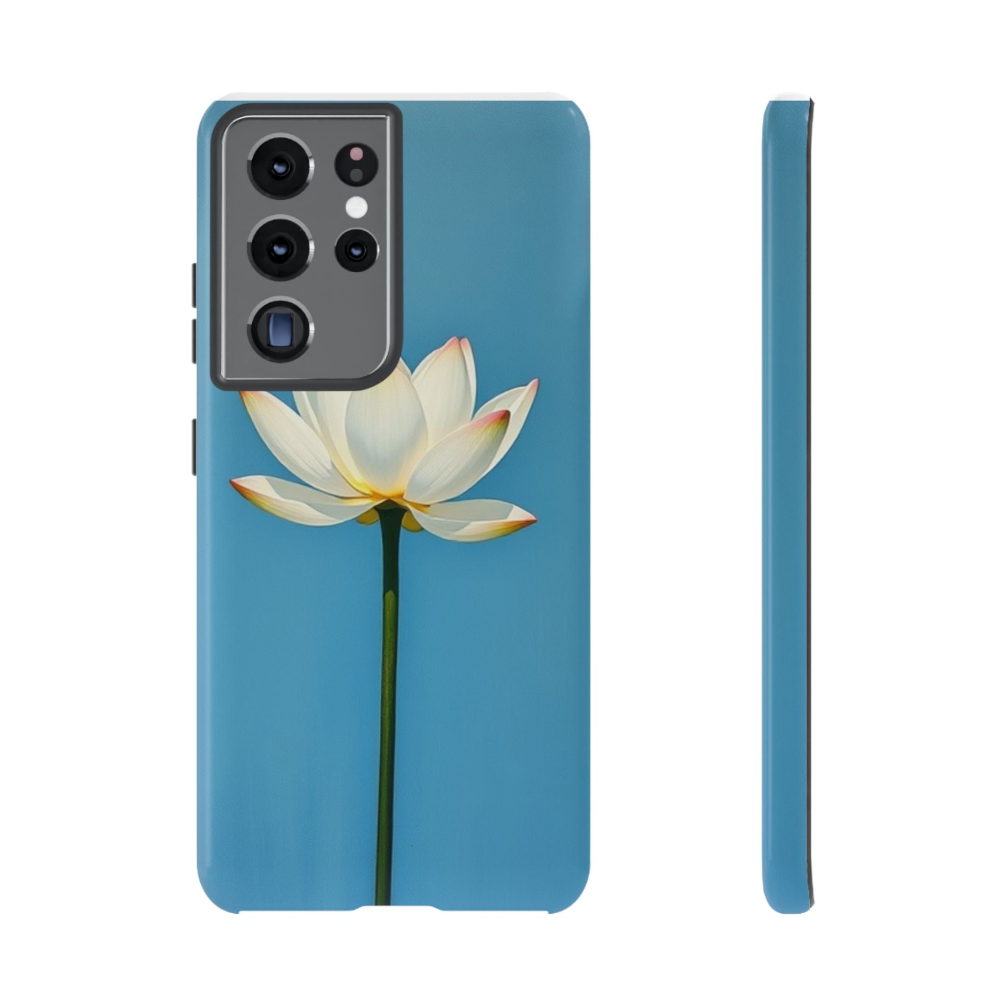 Open White Peace Lily Design Tough Case For Android & iPhone