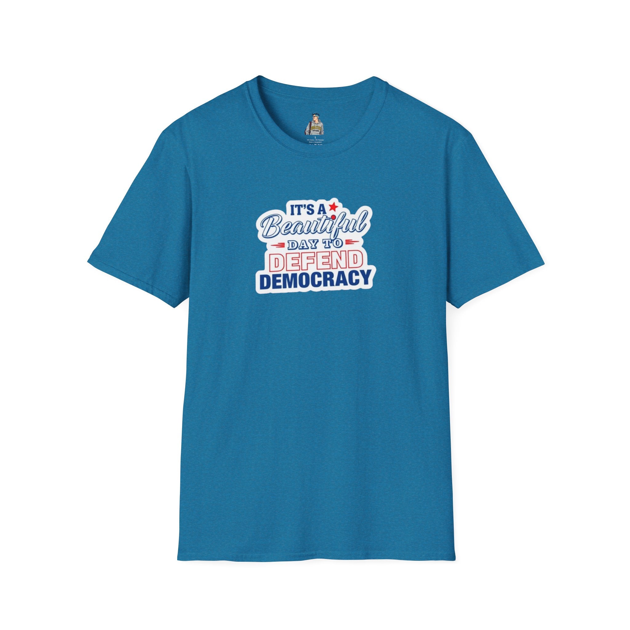Defend Democracy Unisex Softstyle T-Shirt - Perfect for Activism and Everyday Wear