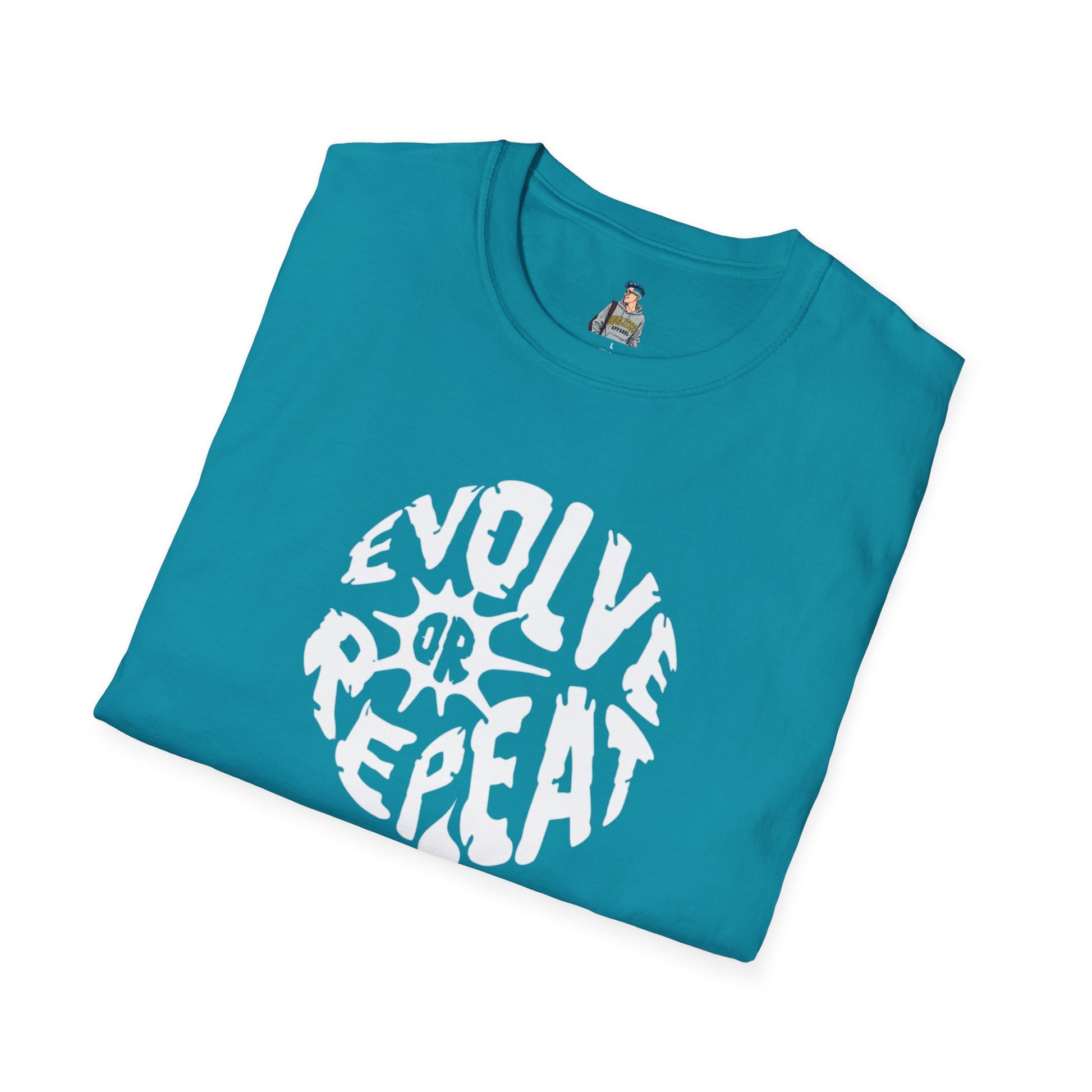 Evolve or Repeat Unisex Softstyle T-Shirt - Modern Inspirational Tee