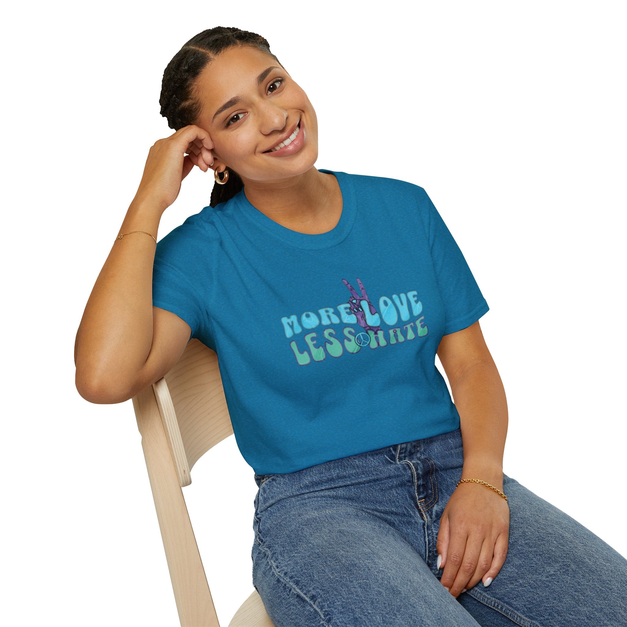 More Love Less Hate Unisex Softstyle T-Shirt