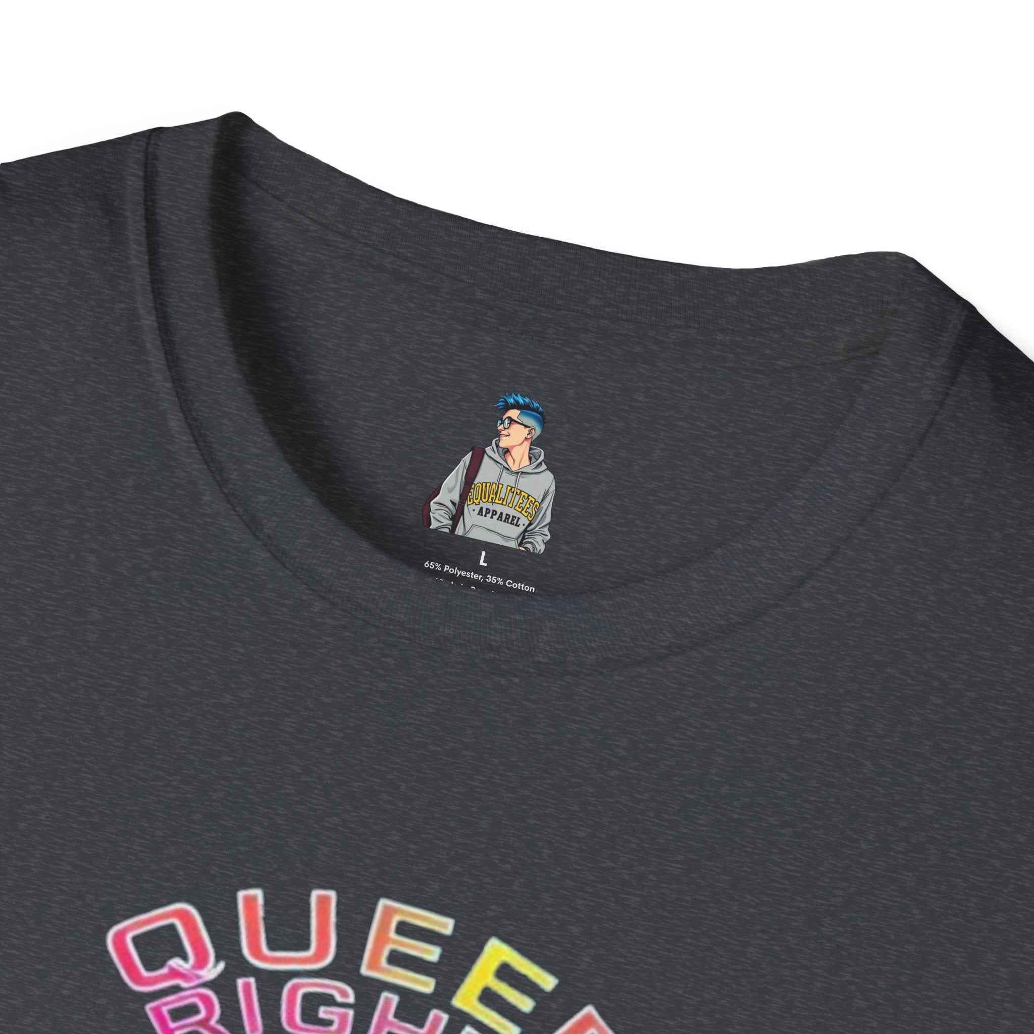 Unisex Softstyle T-Shirt - Queer Rights Are Human Rights Statement Tee