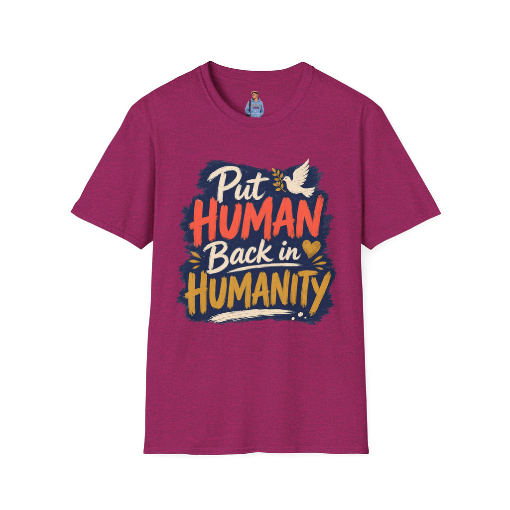 Put Human Back in Humanity T-Shirt — Inspirational Peace Dove Tee