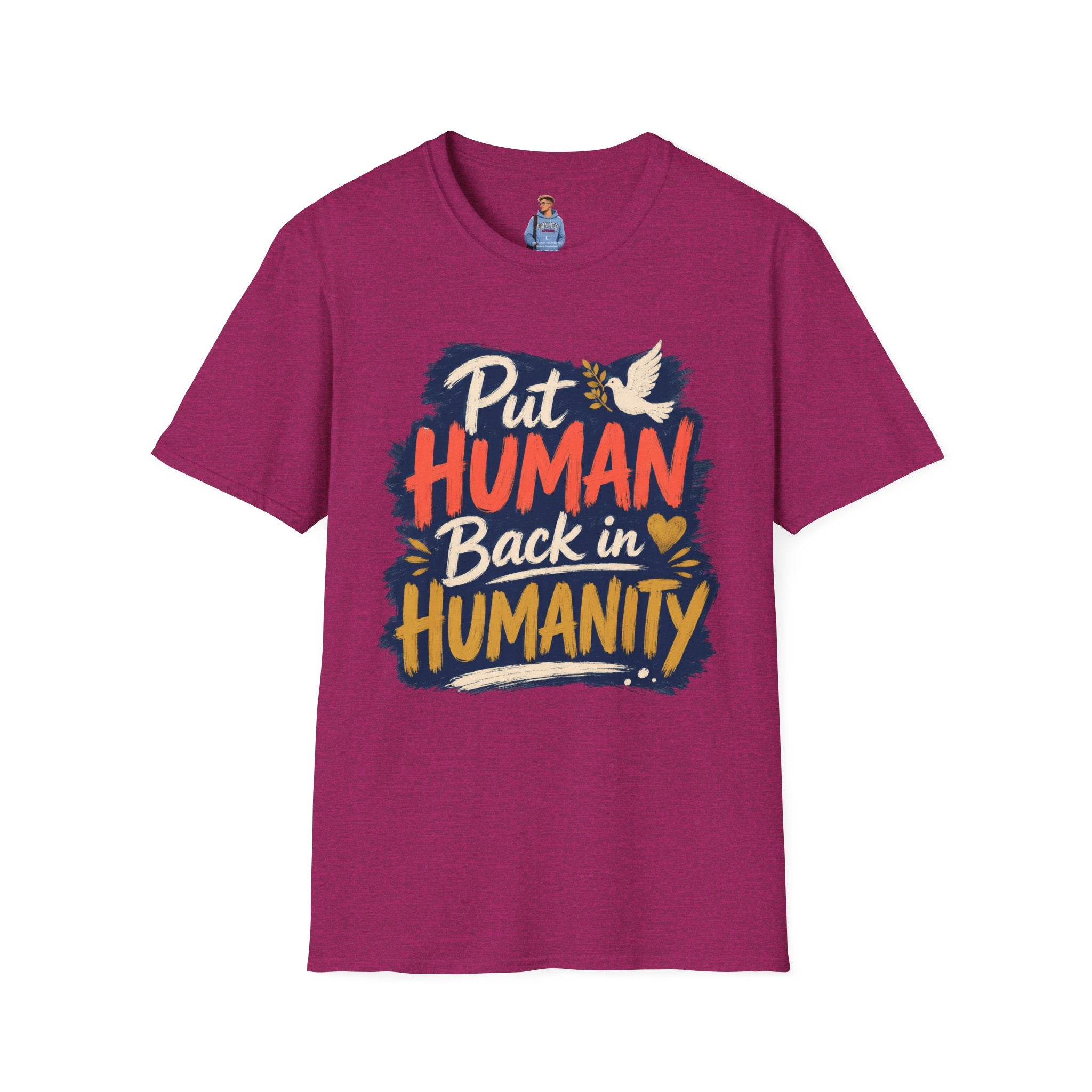 Put Human Back in Humanity T-Shirt — Inspirational Peace Dove Tee