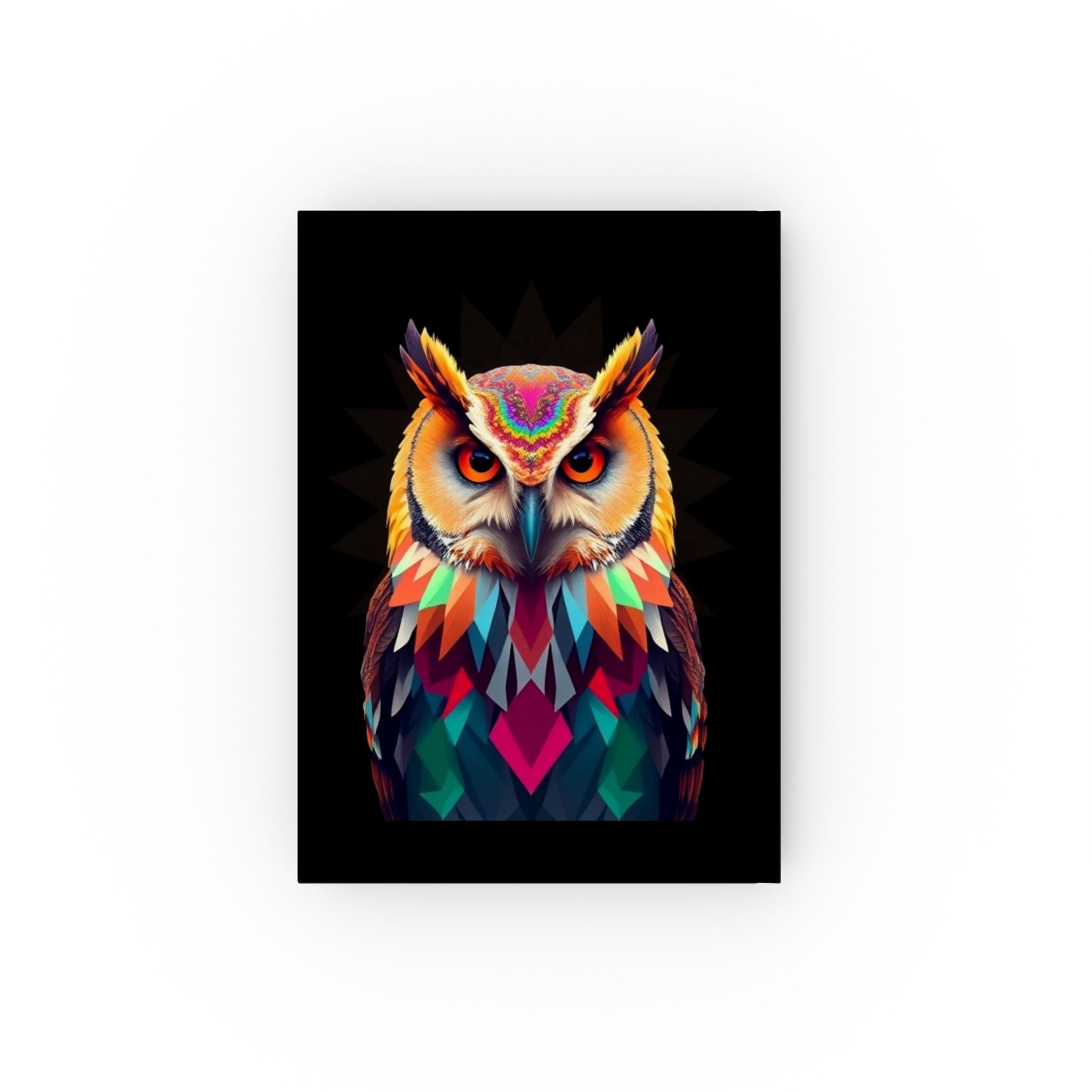 Fractal Owl Hard Backed Journal - Perfect for Gifts, Journaling, and Celebrations