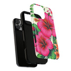 Tropical Hibiscus Phone Case for iPhone — Floral Tough Protective Cover