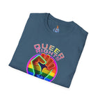 Unisex Softstyle T-Shirt - Queer Rights Are Human Rights Statement Tee