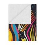 Colorful Zebra Microfiber Blanket