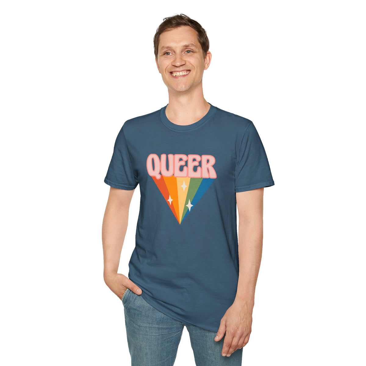 Queer Rainbow Sparkle Pride Tree Las Vegas T-Shirt