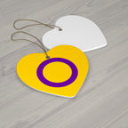 Intersex Pride- 4 Shapes Ceramic Ornaments - Fun and Festive Holiday Decor
