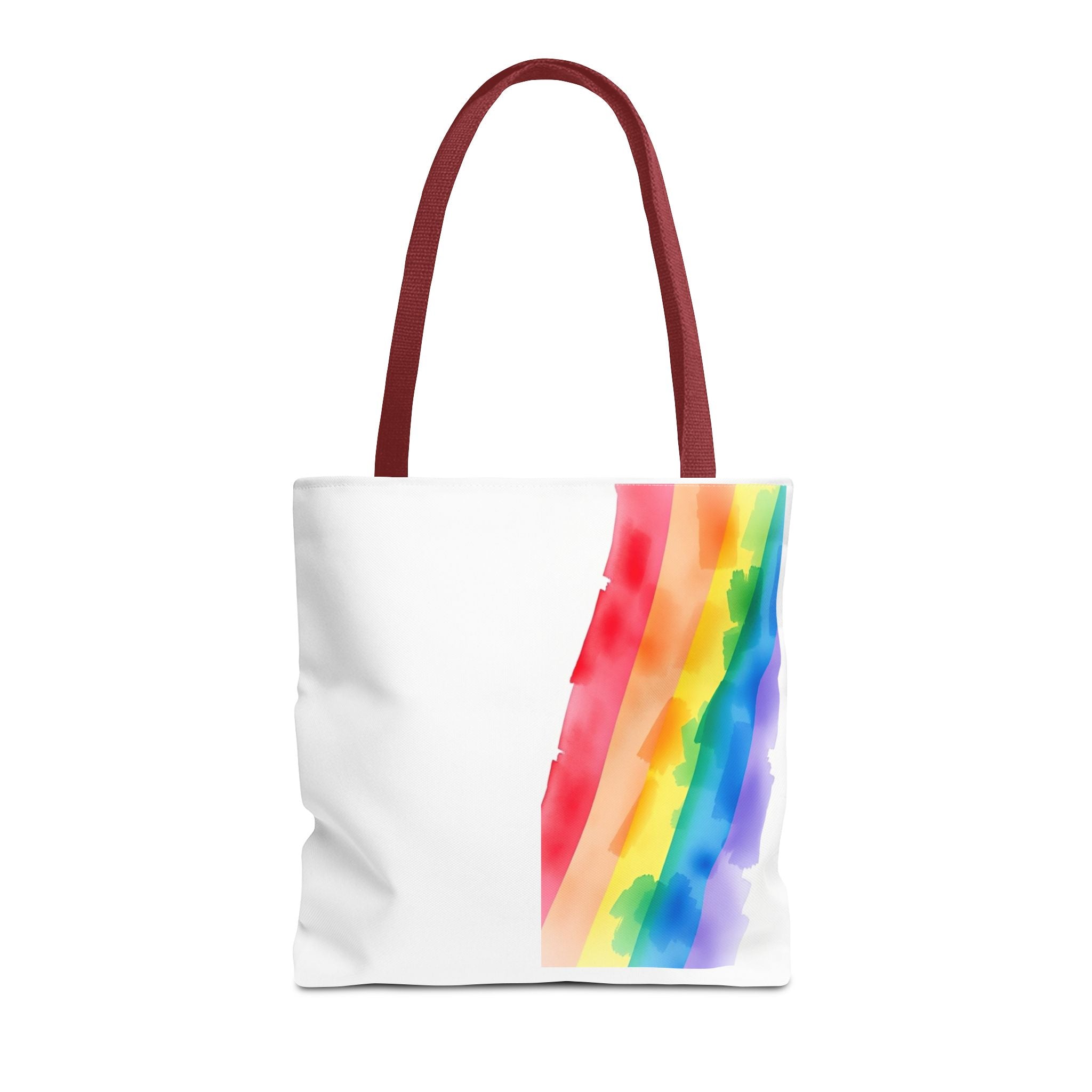 Rainbow Watercolor on Canvas Design - Tote Bag