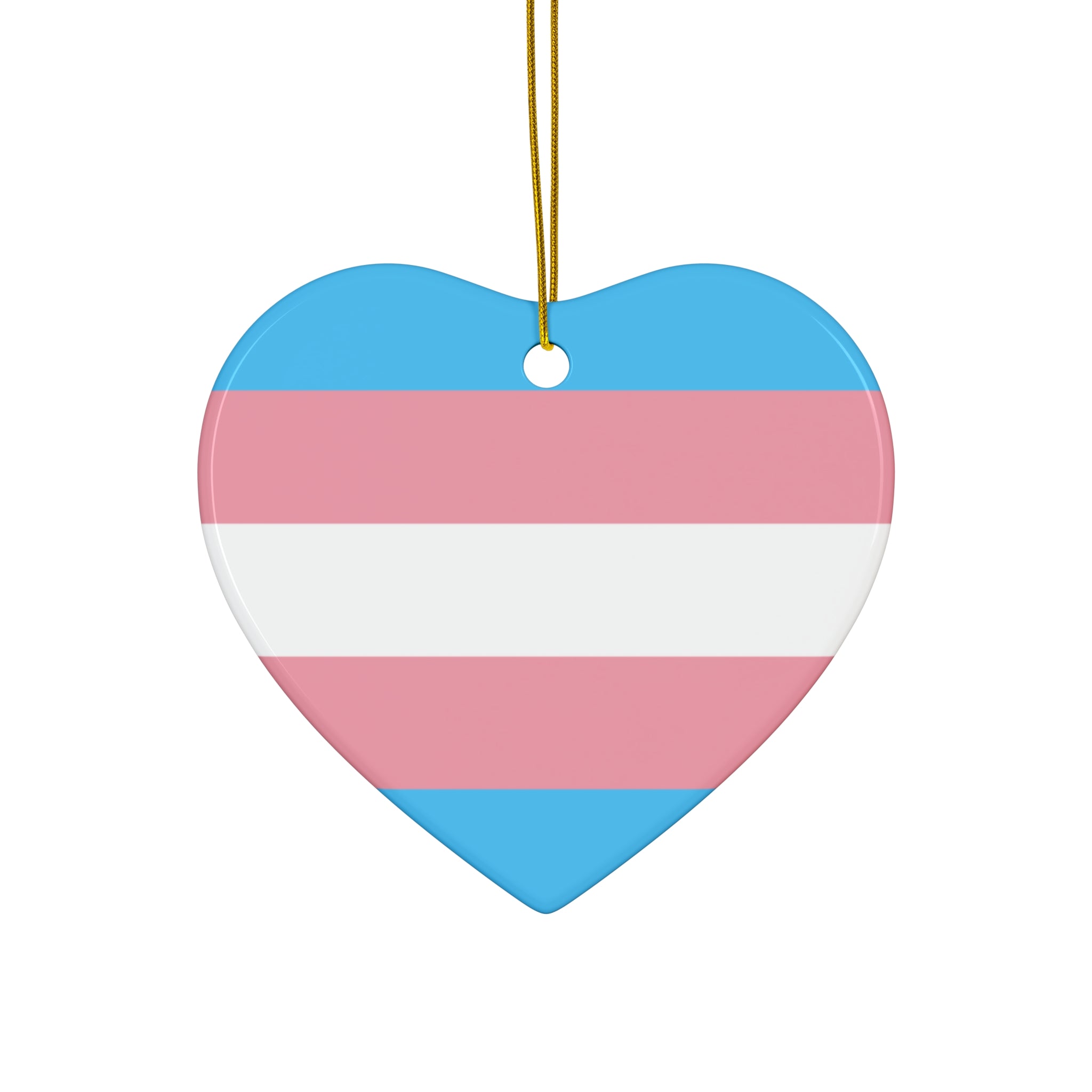 Transgender Pride Ceramic Ornament - 4 shapes