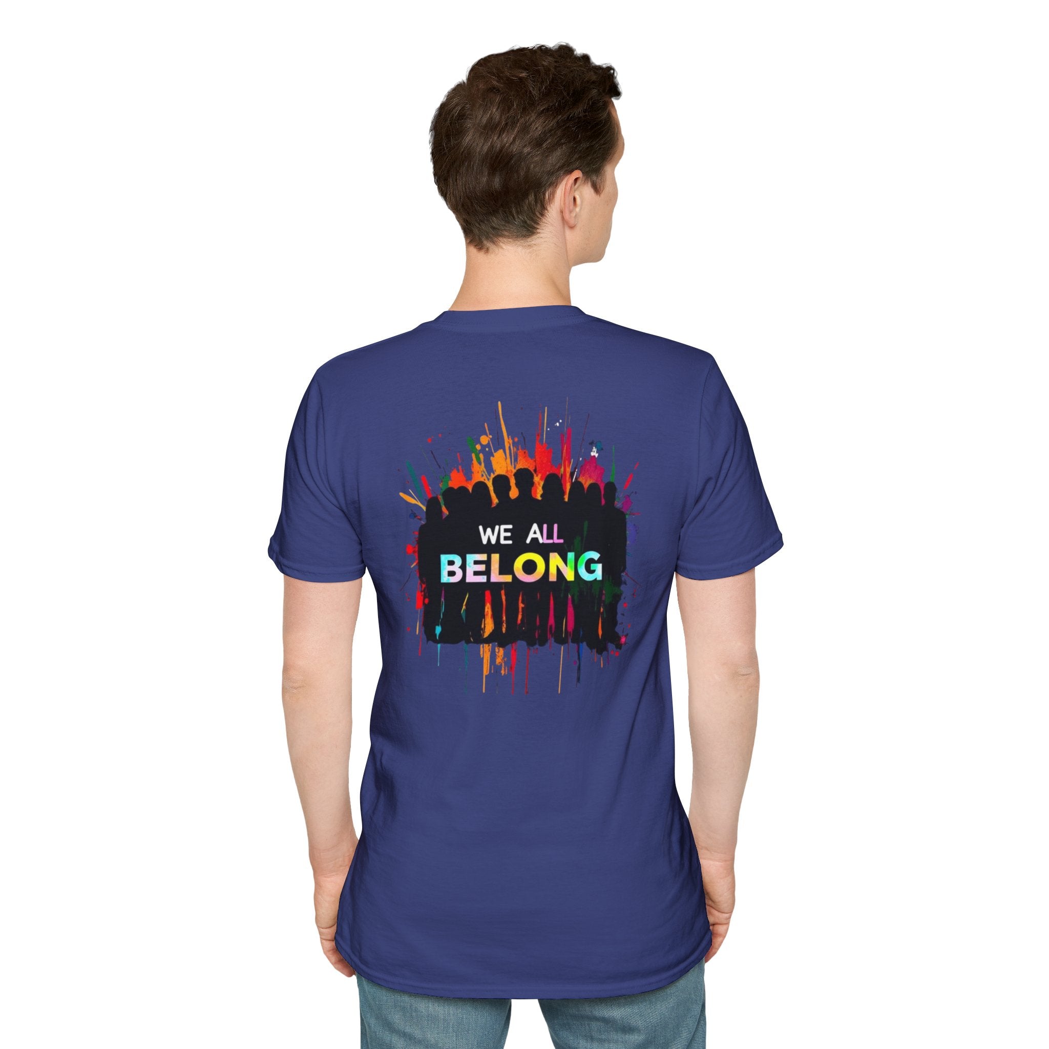Unisex Softstyle T-Shirt: "Conversion Therapy is Torture" & "We All Belong" - LGBTQ+ Empowerment Tee