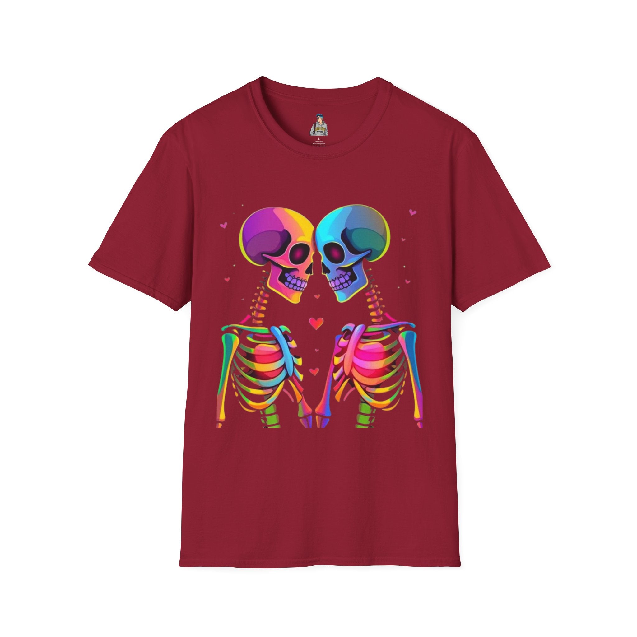 Rainbow Skeleton Love is Deeper Than Skin T-Shirt | Unisex Casual Tee