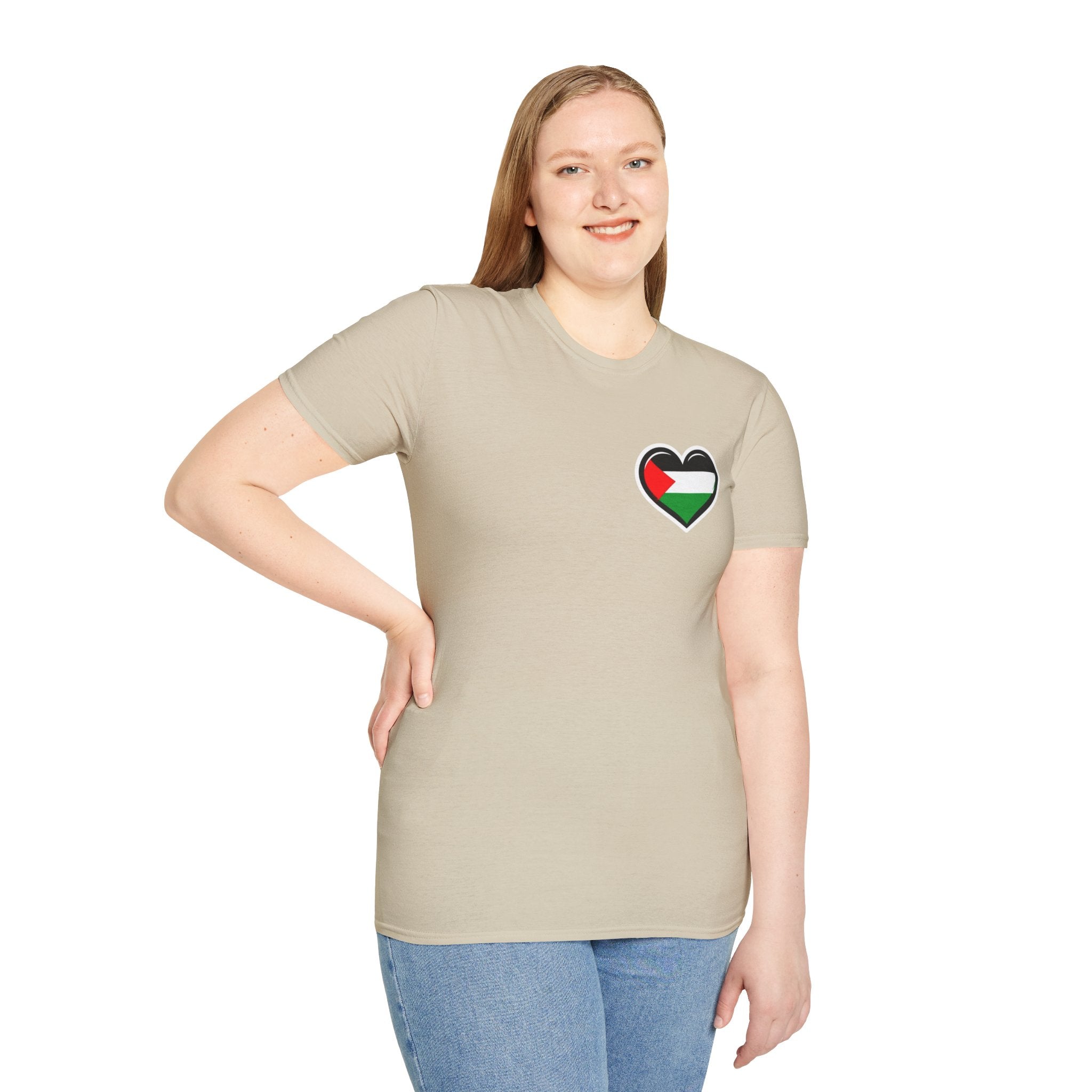 Unisex Softstyle T-Shirt: Stand with Gaza & We Are All Palestine Graphic Tee