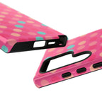 Android OR iPhone Protective Cases - Retro Polka Dots Pattern Tough Case