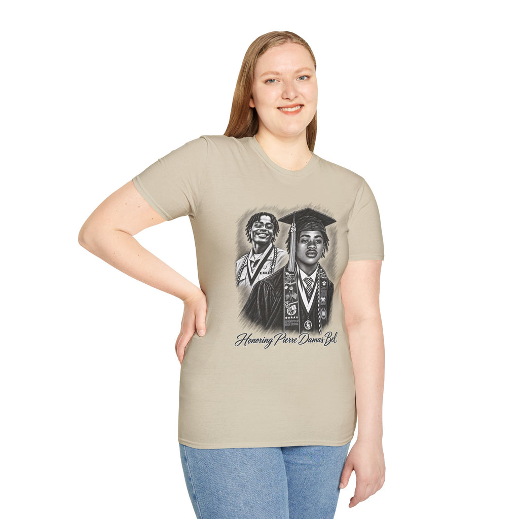 Double Portrait Front - In Memory of Pierre Damas Bel T-Shirt