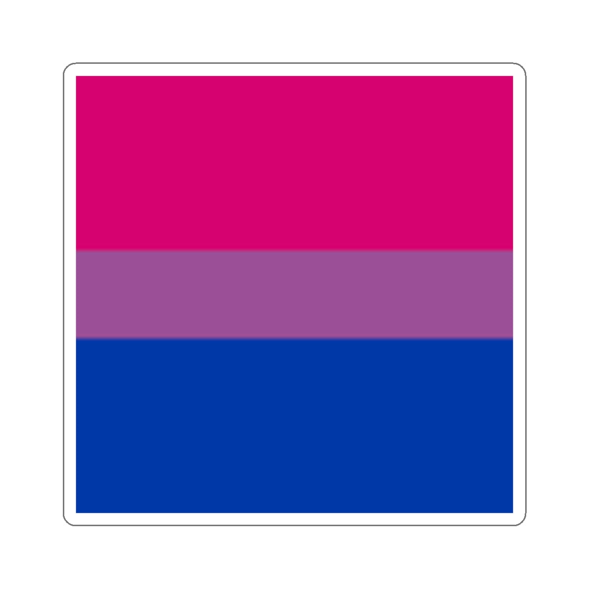 Die-Cut Stickers - Bisexual Pride Flag