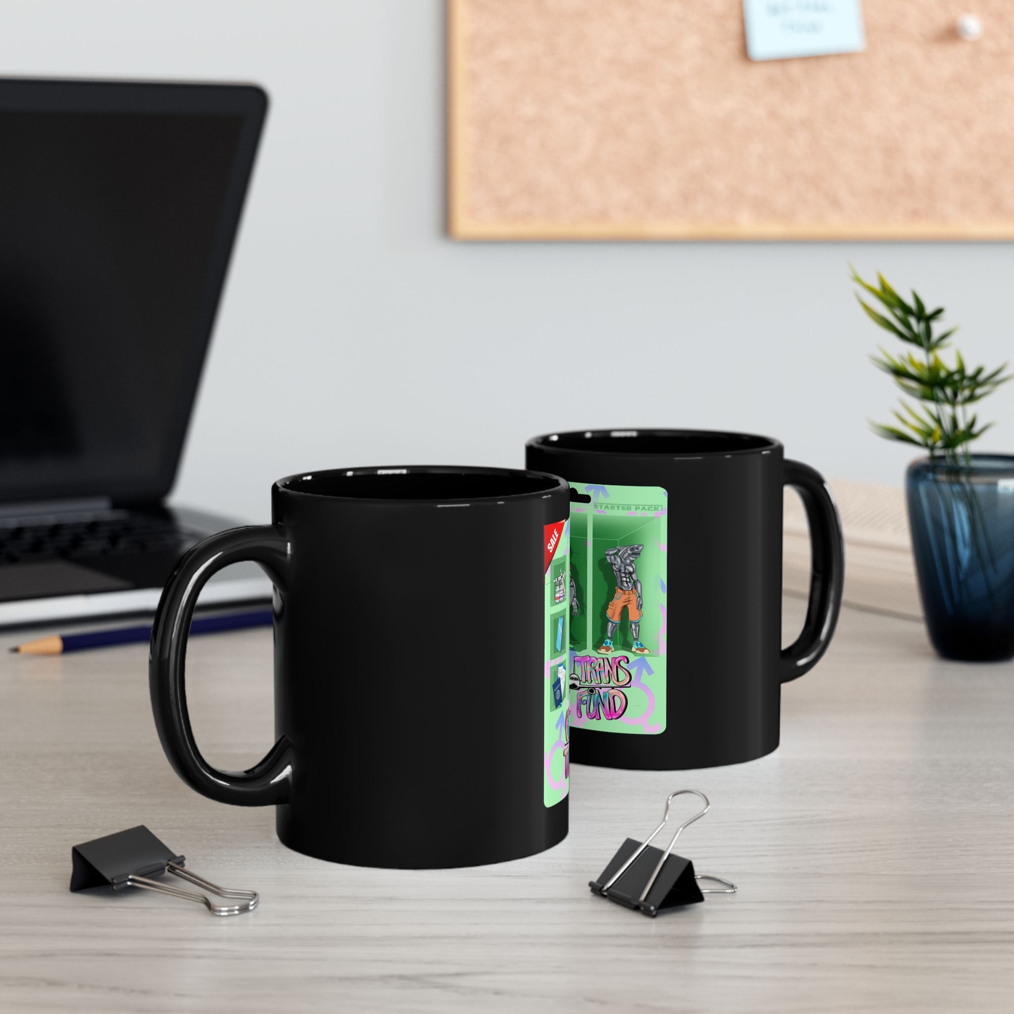 BTTF - Black Trans Travel Fund Black Ceramic Mug 11oz/15oz