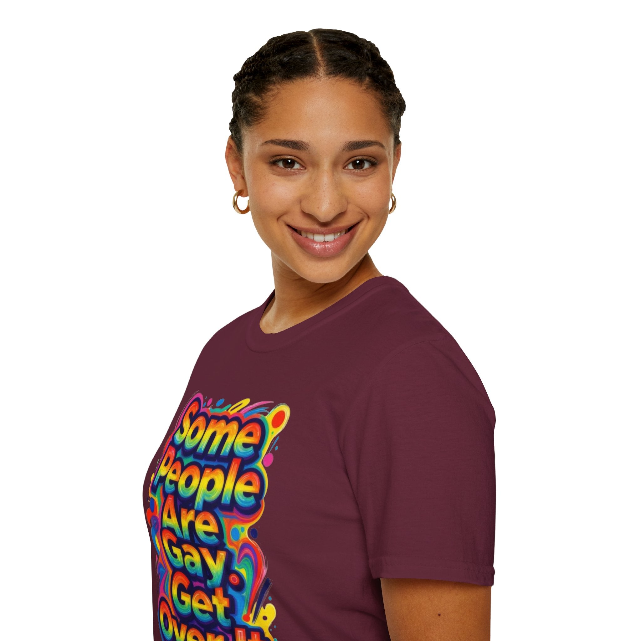 Some People Are Gay Get Over It T-Shirt — Rainbow Pride Statement Tee
