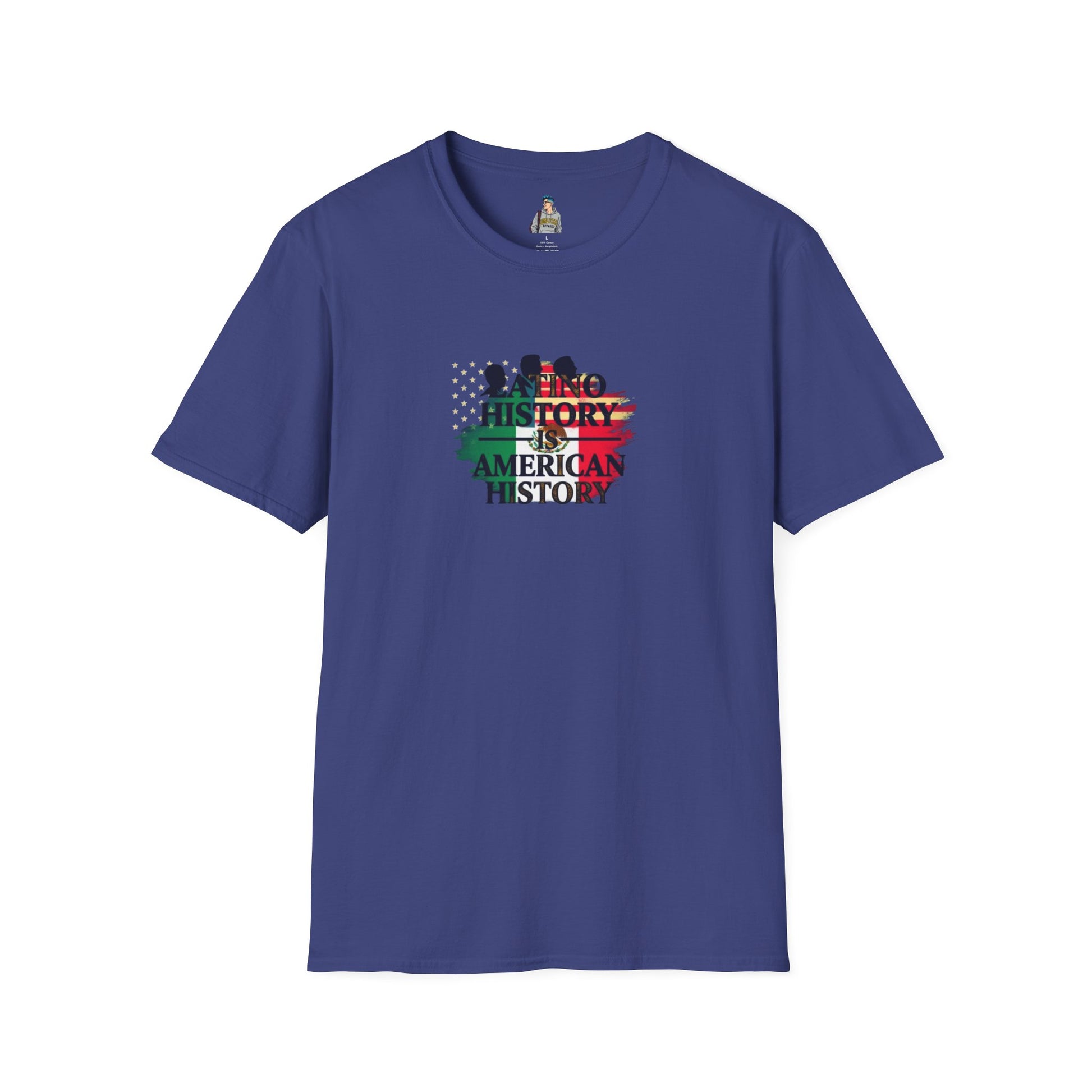 Unisex Softstyle T-Shirt - 'Latino History is American History' Graphic Tee